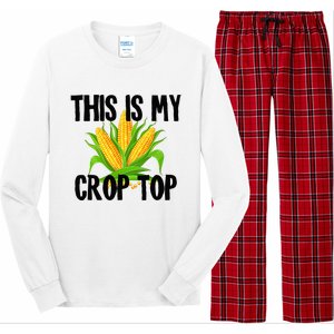 This Is My Crop Top Hilarious Funny Meme Long Sleeve Pajama Set