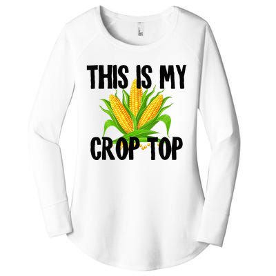 This Is My Crop Top Hilarious Funny Meme Women's Perfect Tri Tunic Long Sleeve Shirt