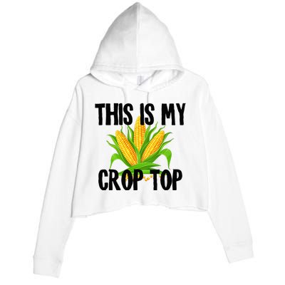 This Is My Crop Top Hilarious Funny Meme Crop Fleece Hoodie