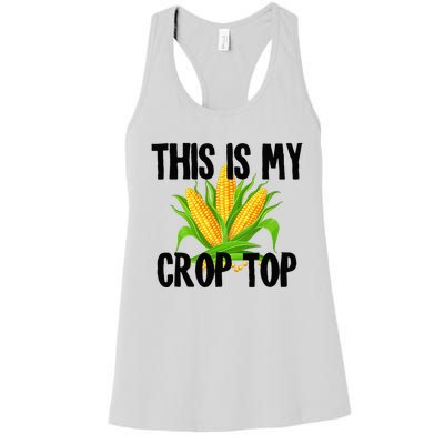 This Is My Crop Top Hilarious Funny Meme Women's Racerback Tank