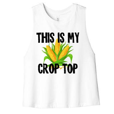 This Is My Crop Top Hilarious Funny Meme Women's Racerback Cropped Tank