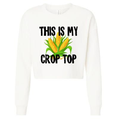 This Is My Crop Top Hilarious Funny Meme Cropped Pullover Crew