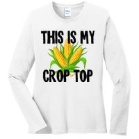 This Is My Crop Top Hilarious Funny Meme Ladies Long Sleeve Shirt