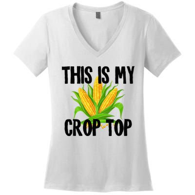 This Is My Crop Top Hilarious Funny Meme Women's V-Neck T-Shirt