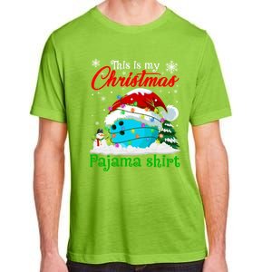 This Is My Christmas Pajama Xmas Lights Bowling Ball Lover Gift Adult ChromaSoft Performance T-Shirt