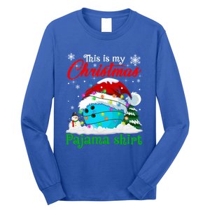 This Is My Christmas Pajama Xmas Lights Bowling Ball Lover Gift Long Sleeve Shirt