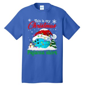 This Is My Christmas Pajama Xmas Lights Bowling Ball Lover Gift Tall T-Shirt