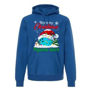 This Is My Christmas Pajama Xmas Lights Bowling Ball Lover Gift Premium Hoodie