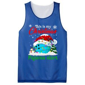 This Is My Christmas Pajama Xmas Lights Bowling Ball Lover Gift Mesh Reversible Basketball Jersey Tank