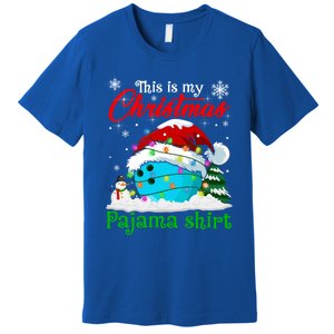 This Is My Christmas Pajama Xmas Lights Bowling Ball Lover Gift Premium T-Shirt