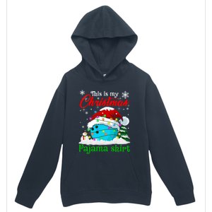 This Is My Christmas Pajama Xmas Lights Bowling Ball Lover Gift Urban Pullover Hoodie