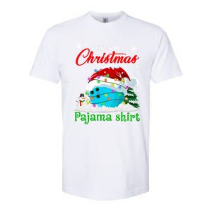 This Is My Christmas Pajama Xmas Lights Bowling Ball Lover Gift Softstyle CVC T-Shirt