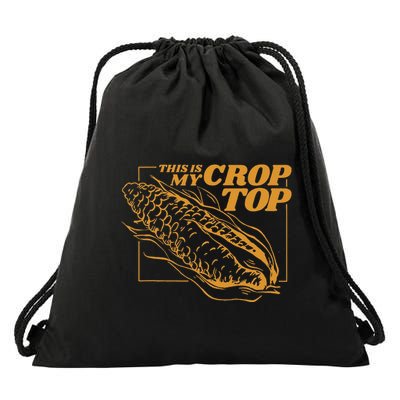 This Is My Crop Top Corn Drawstring Bag