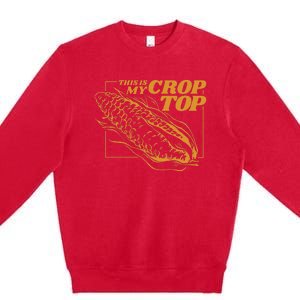 This Is My Crop Top Corn Premium Crewneck Sweatshirt