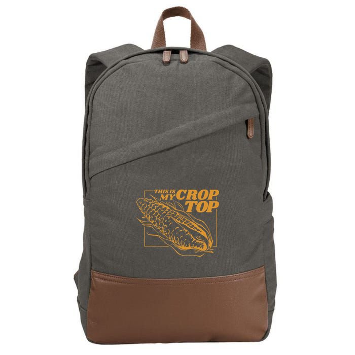 This Is My Crop Top Corn Cotton Canvas Backpack