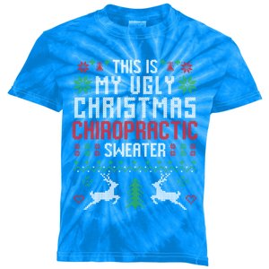 This Is My Ugly Christmas Chiropractic Chiropractor Gift Kids Tie-Dye T-Shirt