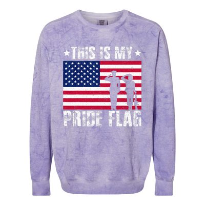 This Is My Pride Flag USA American 4th Of July Patriotic Colorblast Crewneck Sweatshirt