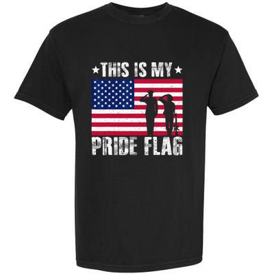 This Is My Pride Flag USA American 4th Of July Patriotic Garment-Dyed Heavyweight T-Shirt