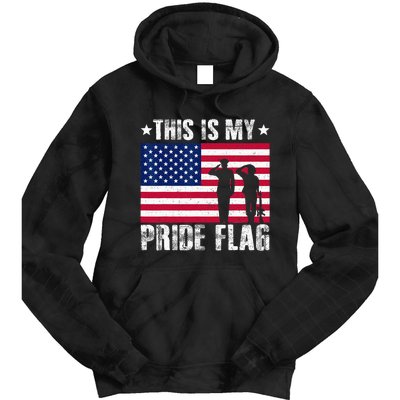 This Is My Pride Flag USA American 4th Of July Patriotic Tie Dye Hoodie