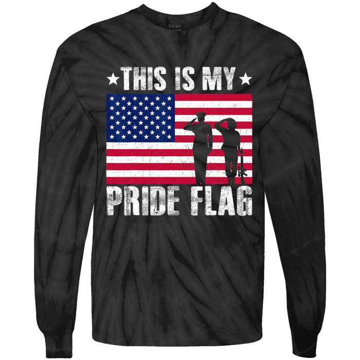 This Is My Pride Flag USA American 4th Of July Patriotic Tie-Dye Long Sleeve Shirt