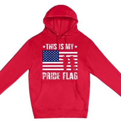 This Is My Pride Flag USA American 4th Of July Patriotic Premium Pullover Hoodie