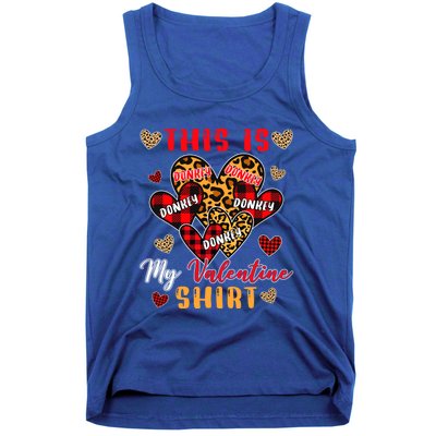 This Is My Valentine Cool Gift Cute Valentine Donkey Farmer Gift Tank Top