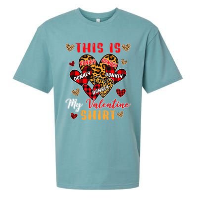 This Is My Valentine Cool Gift Cute Valentine Donkey Farmer Gift Sueded Cloud Jersey T-Shirt