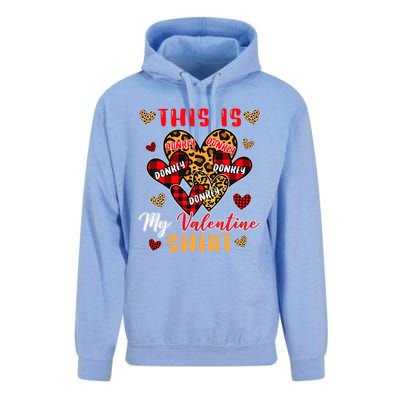 This Is My Valentine Cool Gift Cute Valentine Donkey Farmer Gift Unisex Surf Hoodie