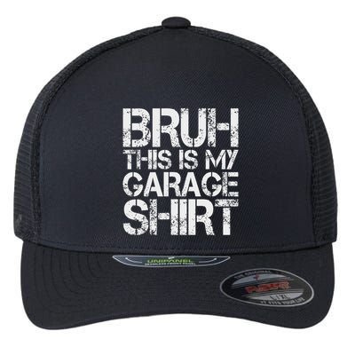 This Is My Garage Mechanic Dad Jokes Funny Fathers Day Flexfit Unipanel Trucker Cap
