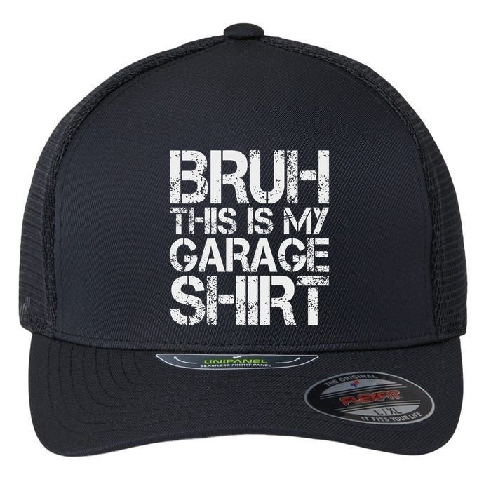 This Is My Garage Mechanic Dad Jokes Funny Fathers Day Flexfit Unipanel Trucker Cap