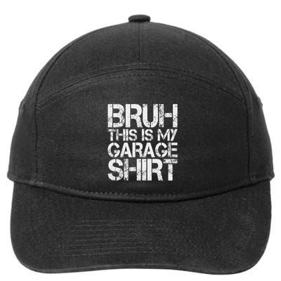 This Is My Garage Mechanic Dad Jokes Funny Fathers Day 7-Panel Snapback Hat