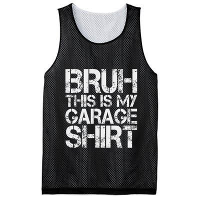 This Is My Garage Mechanic Dad Jokes Funny Fathers Day Mesh Reversible Basketball Jersey Tank