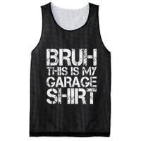 This Is My Garage Mechanic Dad Jokes Funny Fathers Day Mesh Reversible Basketball Jersey Tank