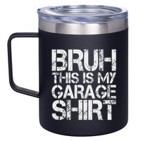This Is My Garage Mechanic Dad Jokes Funny Fathers Day 12oz Stainless Steel Coffee Mug