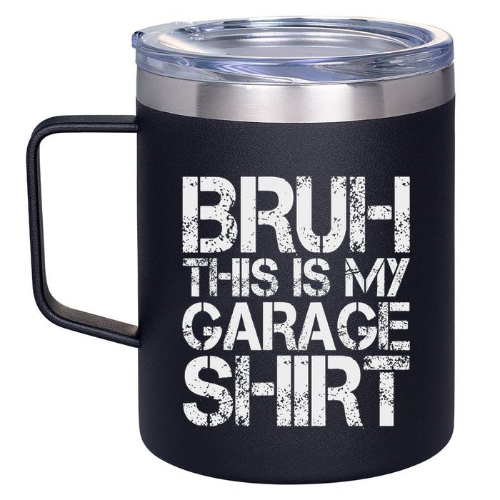 This Is My Garage Mechanic Dad Jokes Funny Fathers Day 12oz Stainless Steel Coffee Mug