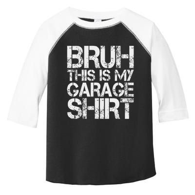 This Is My Garage Mechanic Dad Jokes Funny Fathers Day Toddler Fine Jersey T-Shirt