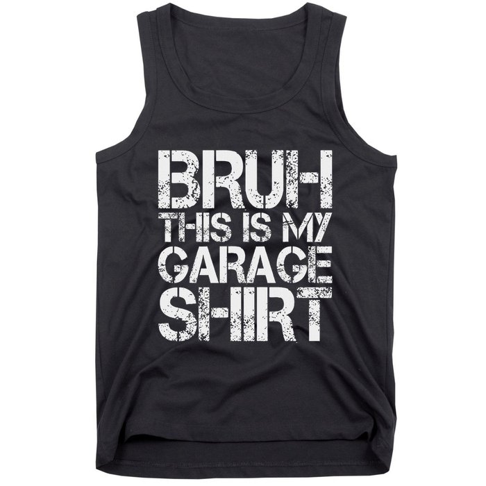 This Is My Garage Mechanic Dad Jokes Funny Fathers Day Tank Top