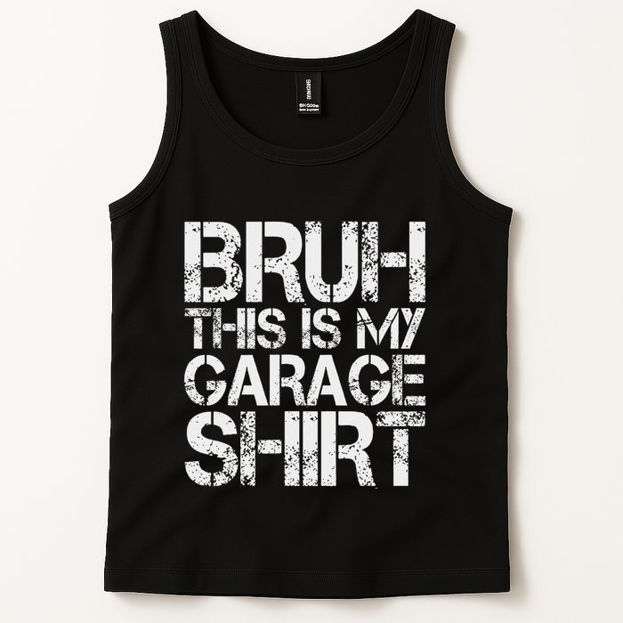 This Is My Garage Mechanic Dad Jokes Funny Fathers Day Tank Top