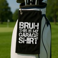 This Is My Garage Mechanic Dad Jokes Funny Fathers Day Golf Towel