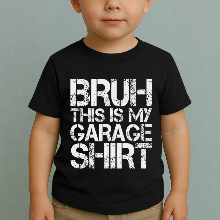 This Is My Garage Mechanic Dad Jokes Funny Fathers Day Toddler T-Shirt
