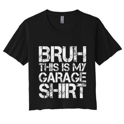 This Is My Garage Mechanic Dad Jokes Funny Fathers Day Crop Top