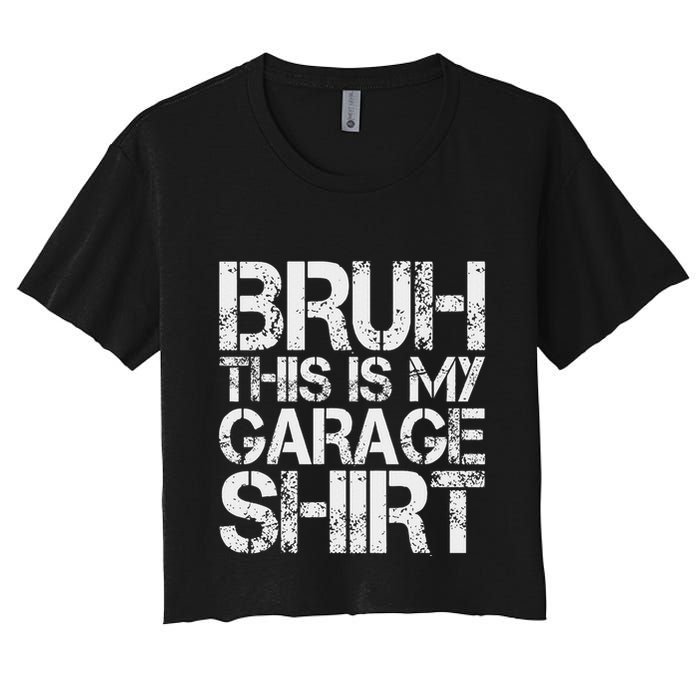 This Is My Garage Mechanic Dad Jokes Funny Fathers Day Crop Top