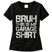 This Is My Garage Mechanic Dad Jokes Funny Fathers Day Womens T-Shirt