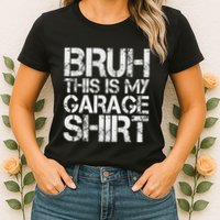 This Is My Garage Mechanic Dad Jokes Funny Fathers Day Womens T-Shirt