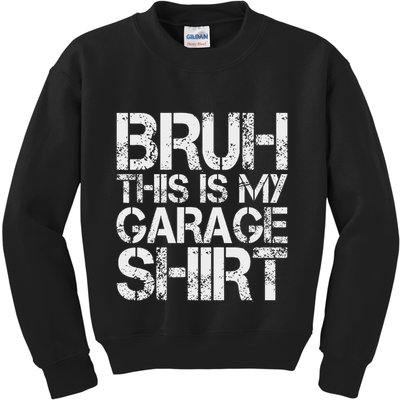 This Is My Garage Mechanic Dad Jokes Funny Fathers Day Kids Sweatshirt