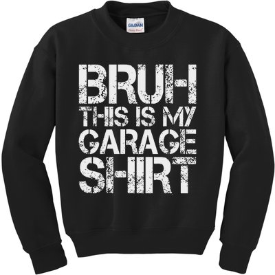 This Is My Garage Mechanic Dad Jokes Funny Fathers Day Kids Sweatshirt