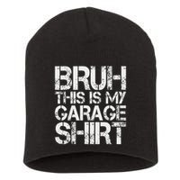 This Is My Garage Mechanic Dad Jokes Funny Fathers Day Short Acrylic Beanie