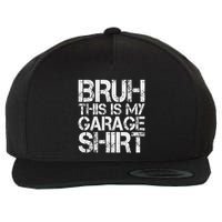 This Is My Garage Mechanic Dad Jokes Funny Fathers Day Wool Snapback Cap