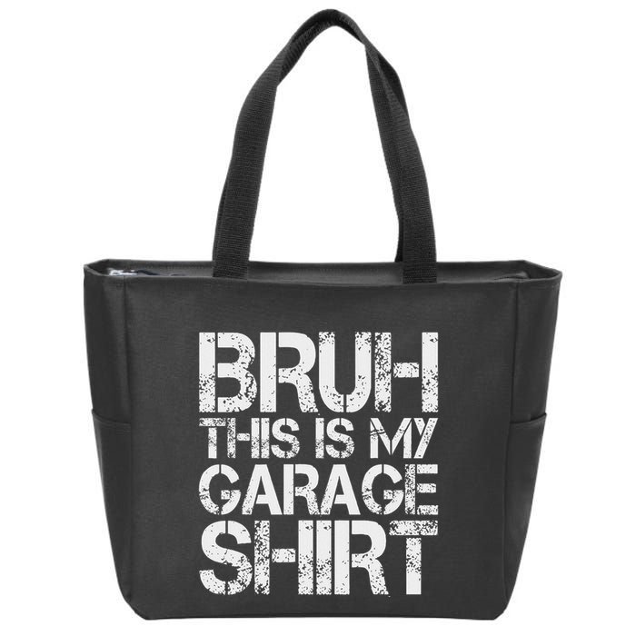 This Is My Garage Mechanic Dad Jokes Funny Fathers Day Zip Tote Bag