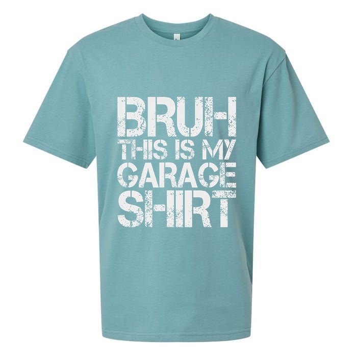 This Is My Garage Mechanic Dad Jokes Funny Fathers Day Sueded Cloud Jersey T-Shirt